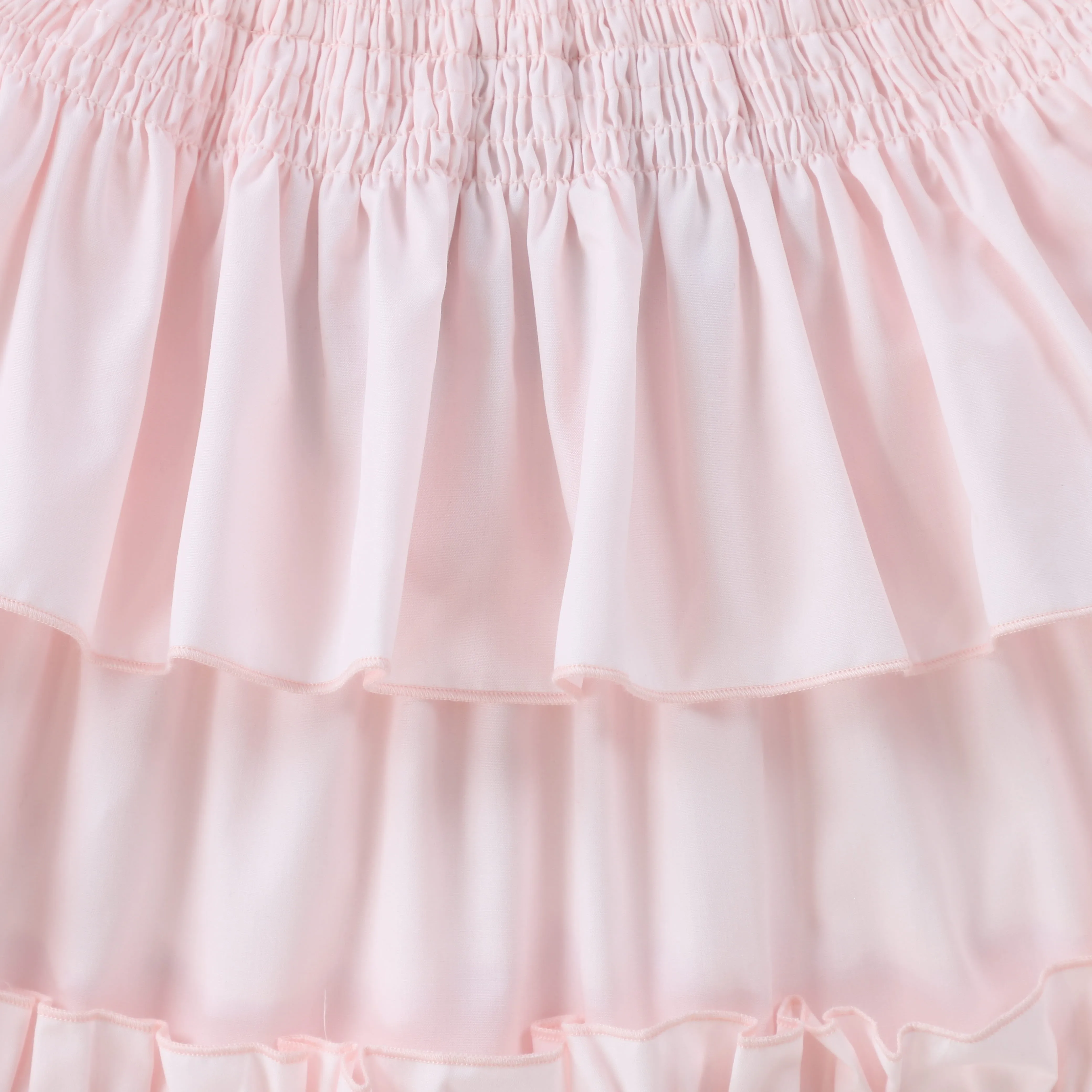 VENERA ARAPU SOFT PINK RUFFLE SMOCKED JUMPER [Final Sale]