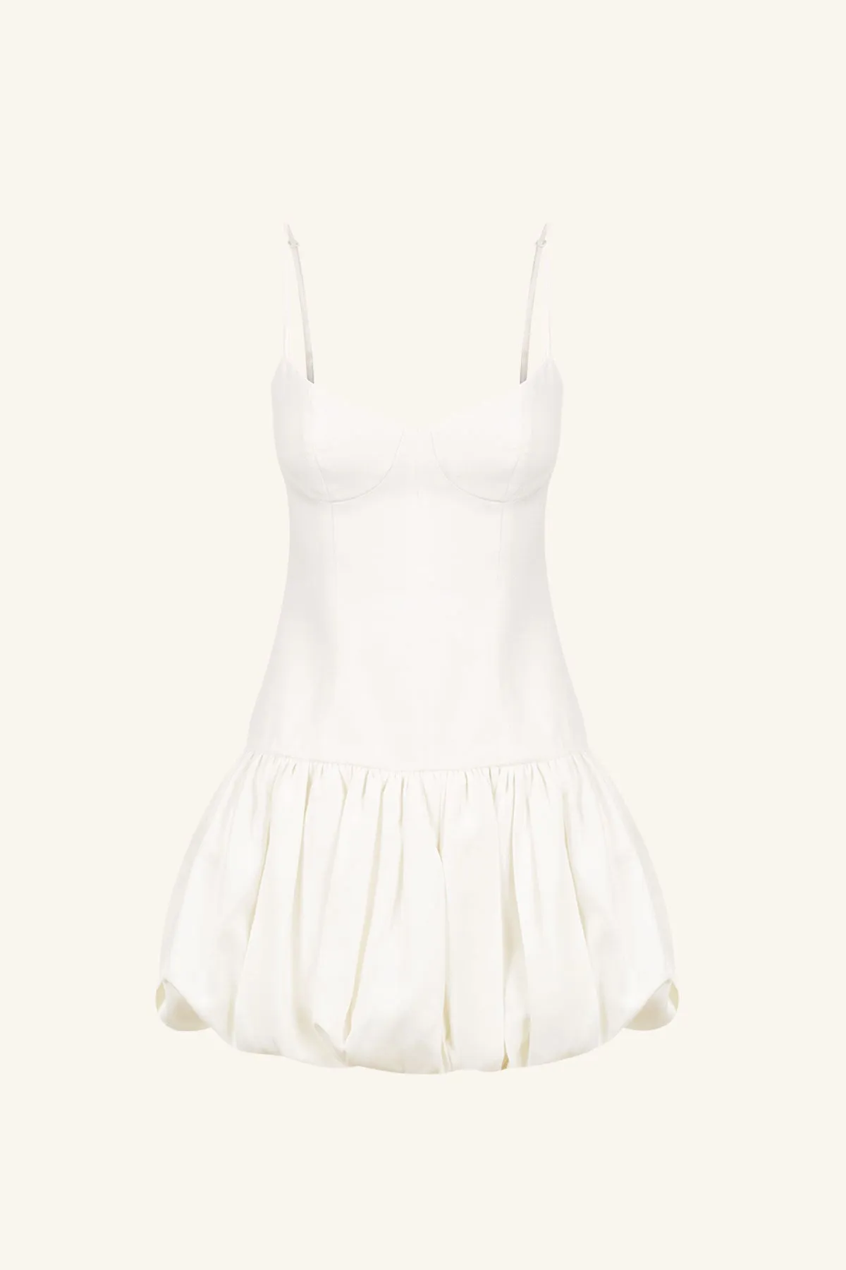 VENTO BUSTIER BUBBLE MINI DRESS - IVORY