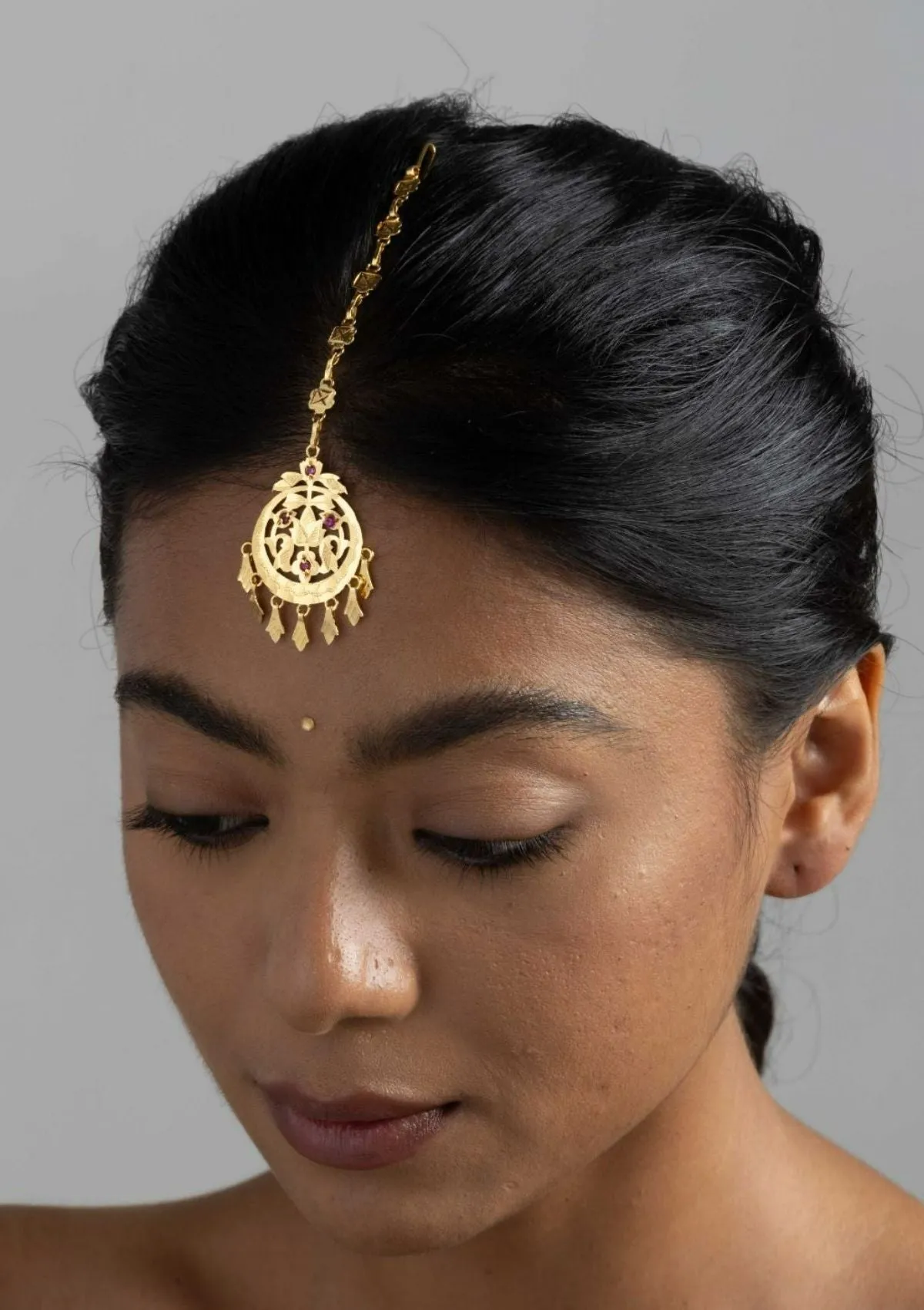Vibha Gold Tone Silver Mangtikka