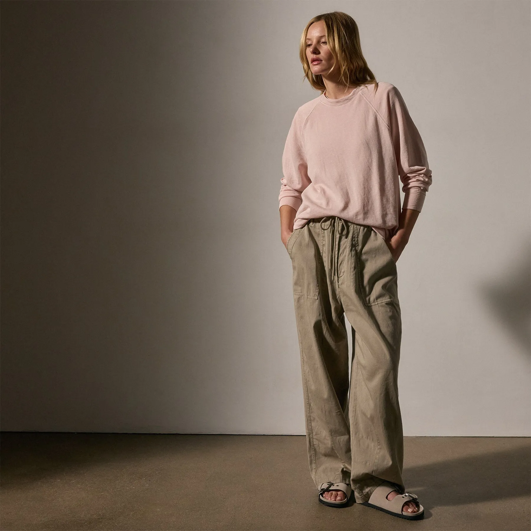 Vintage French Terry Relaxed Sweatshirt - Rosewater Pigment