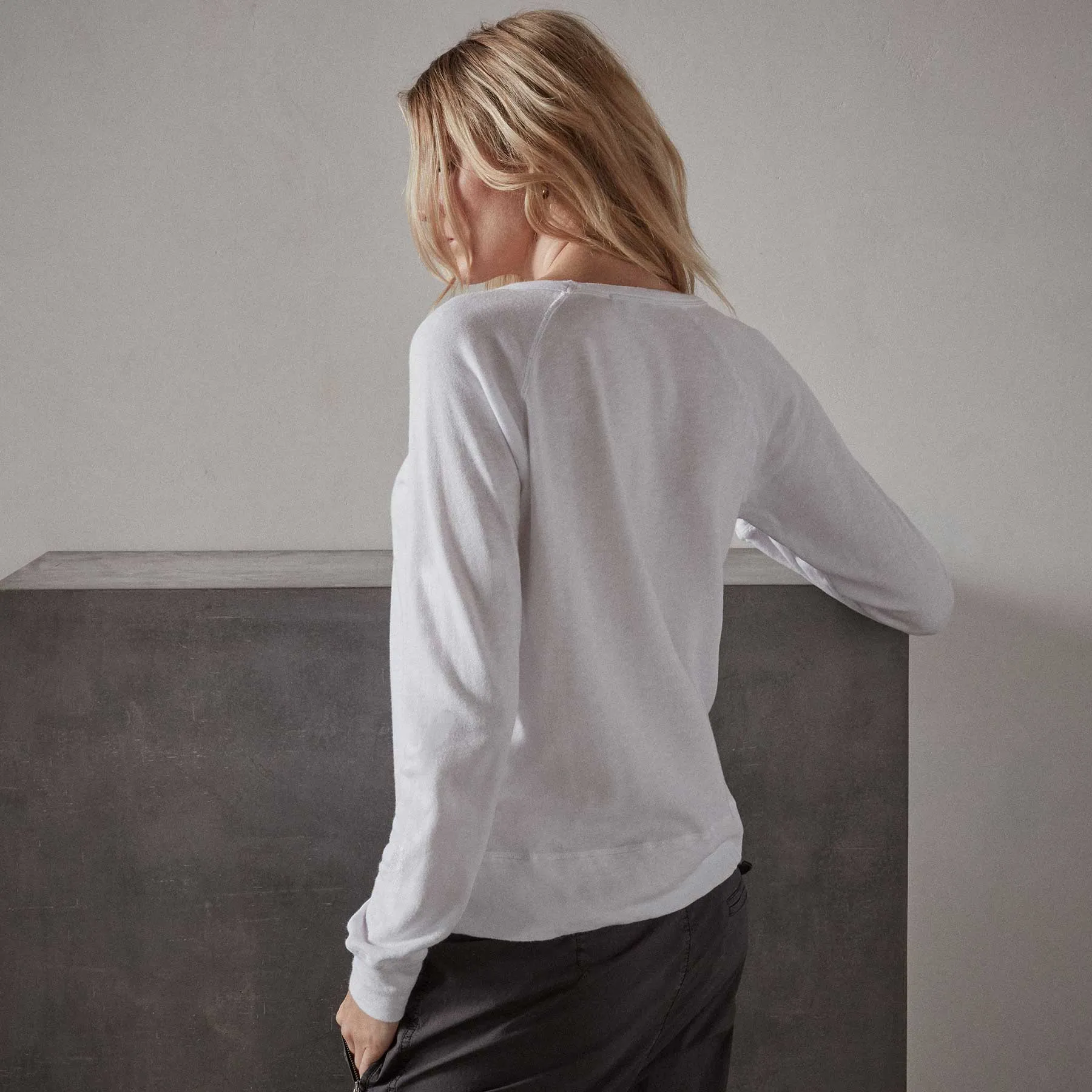 Vintage French Terry Sweatshirt - White