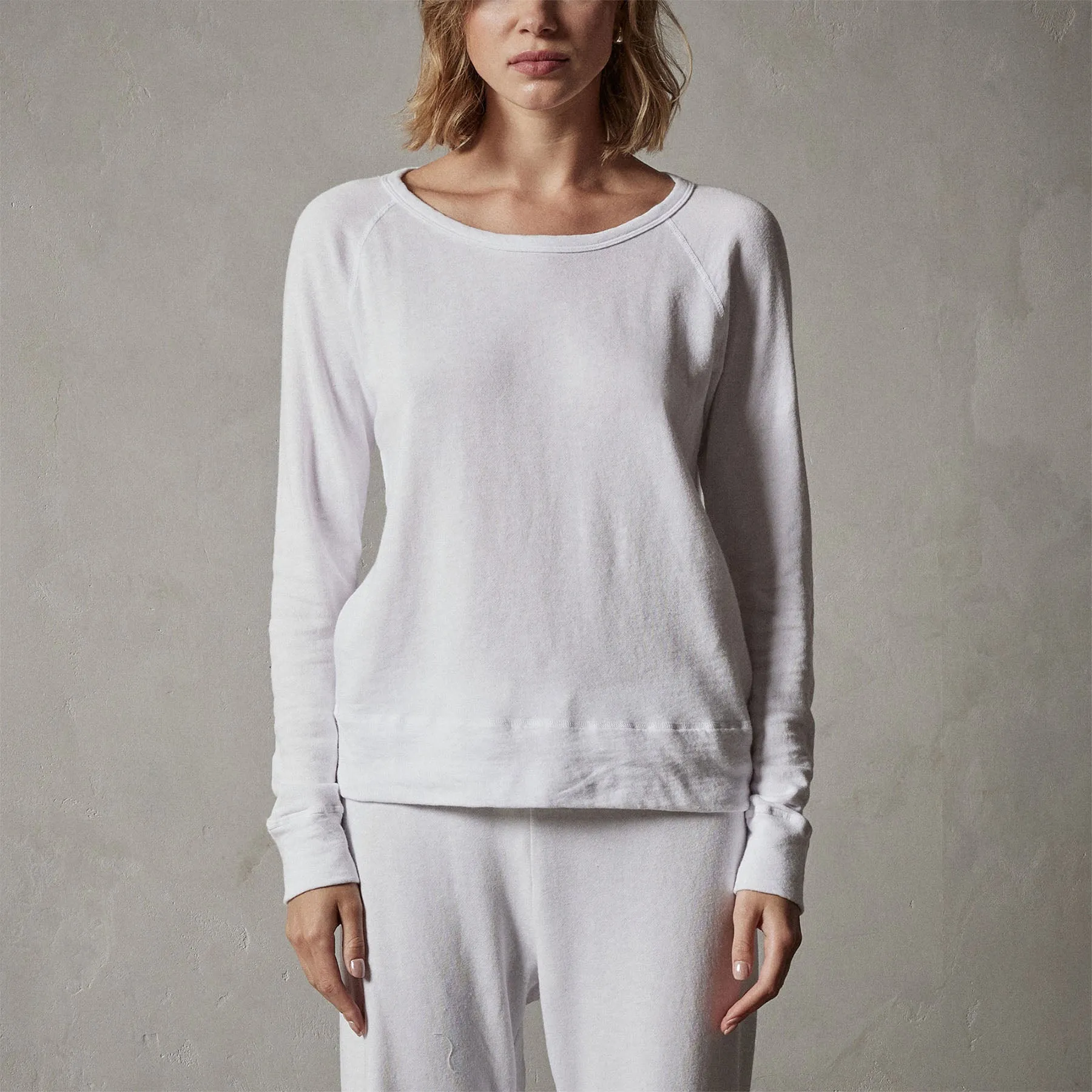 Vintage French Terry Sweatshirt - White