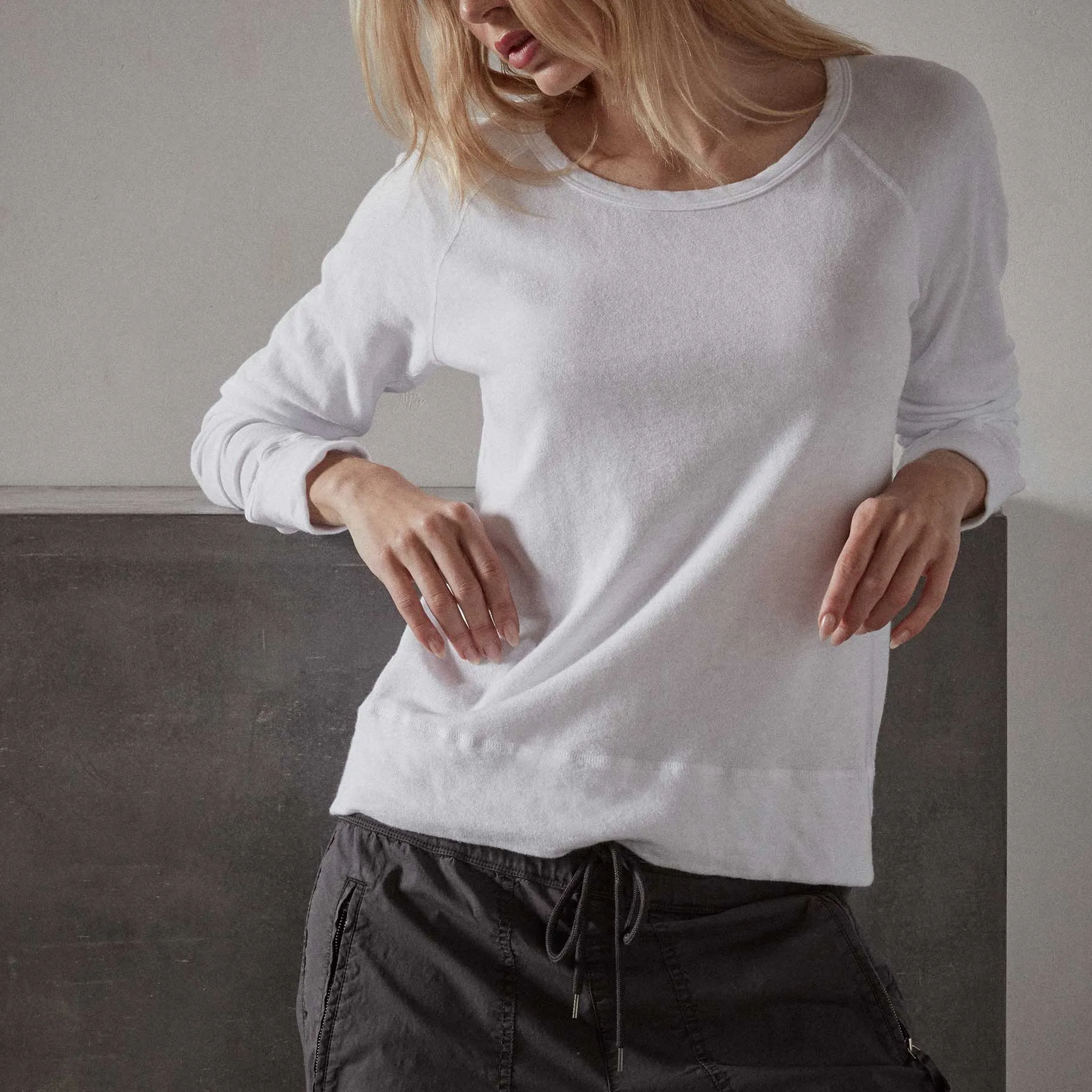 Vintage French Terry Sweatshirt - White