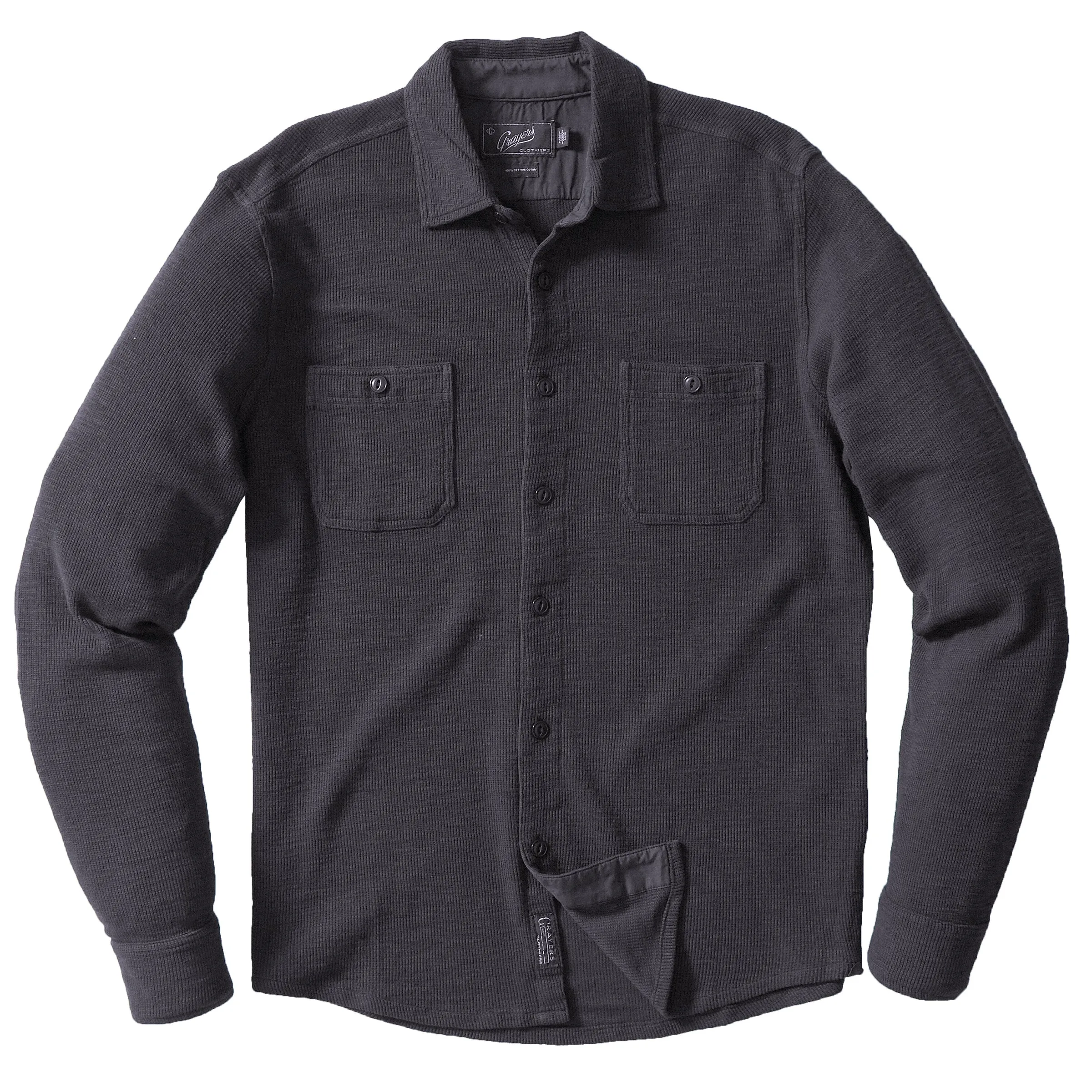 Waffle Hybrid Shirt - Dark Navy (Final Sale)*