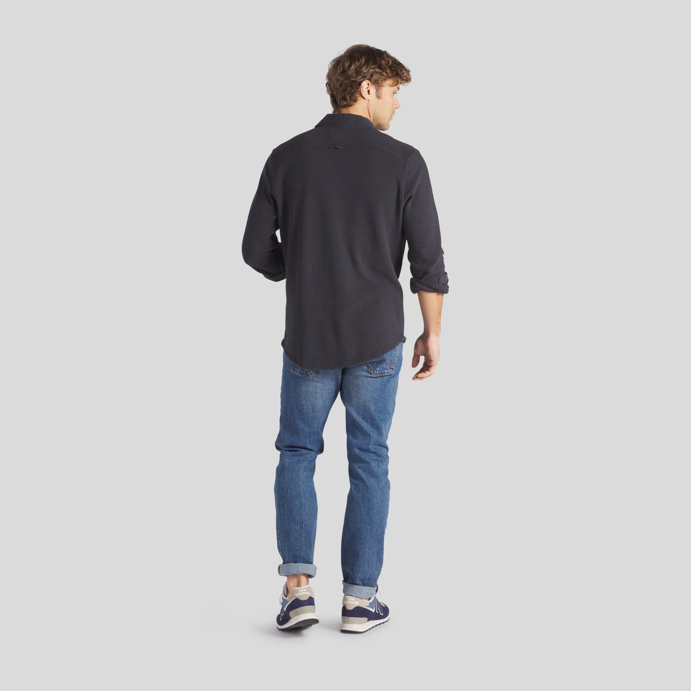 Waffle Hybrid Shirt - Dark Navy (Final Sale)*