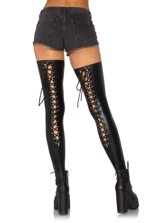 Wet Look Thigh Highs