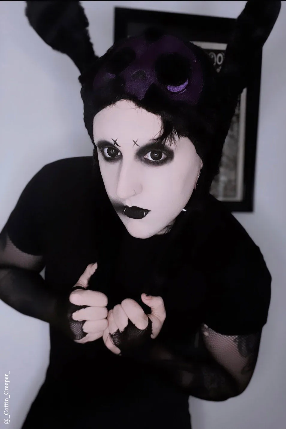 Whatever 21 x VampireFreaks Bone Bunny Hat [PURPLE/BLACK]