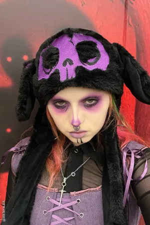 Whatever 21 x VampireFreaks Bone Bunny Hat [PURPLE/BLACK]