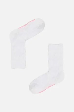 White Hearts Socks