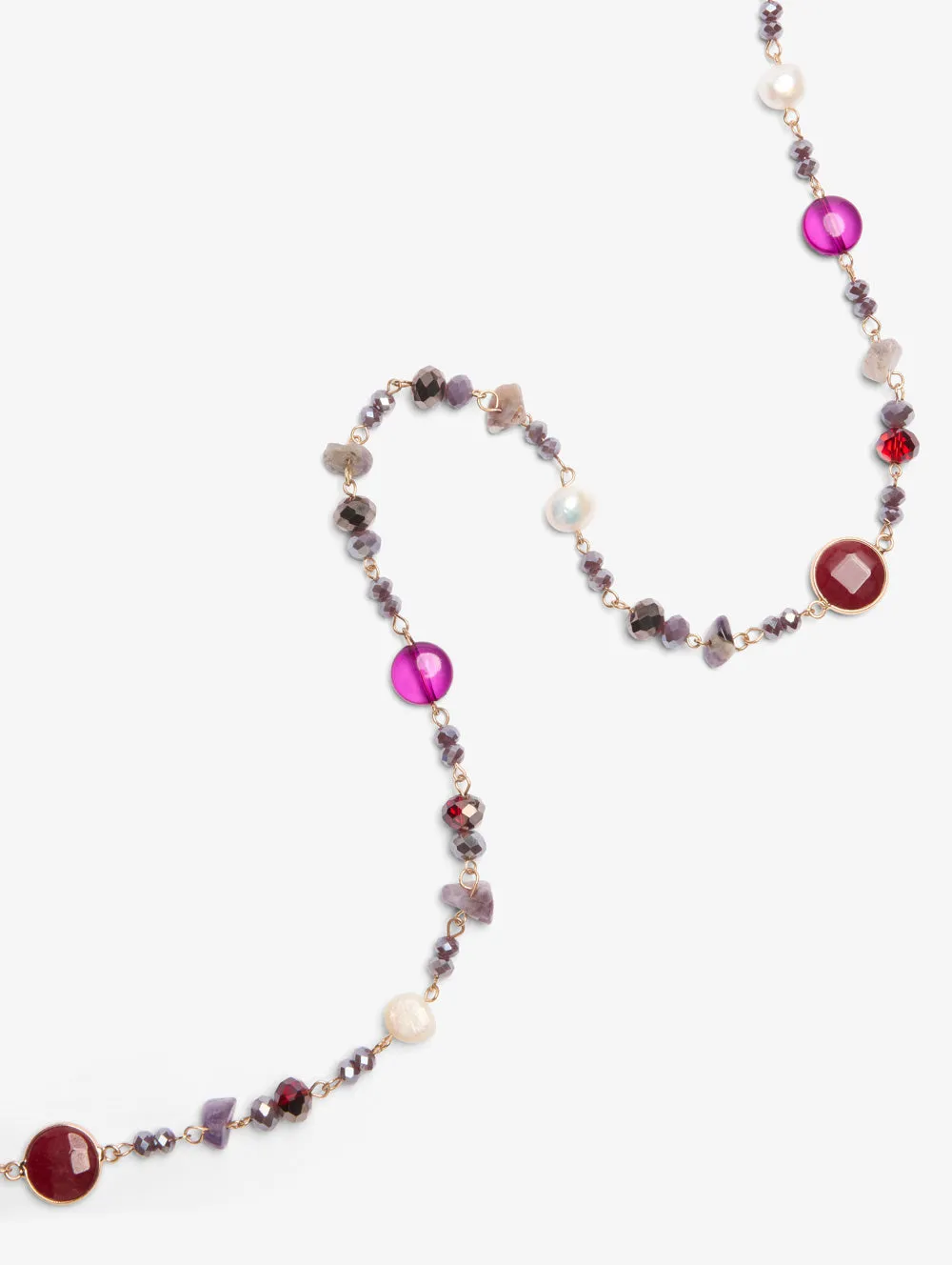 Wine Beaded Necklace