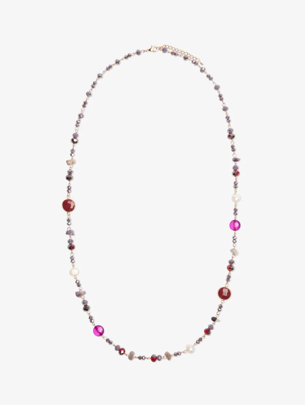 Wine Beaded Necklace