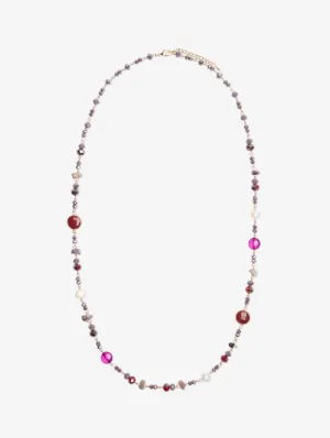 Wine Beaded Necklace
