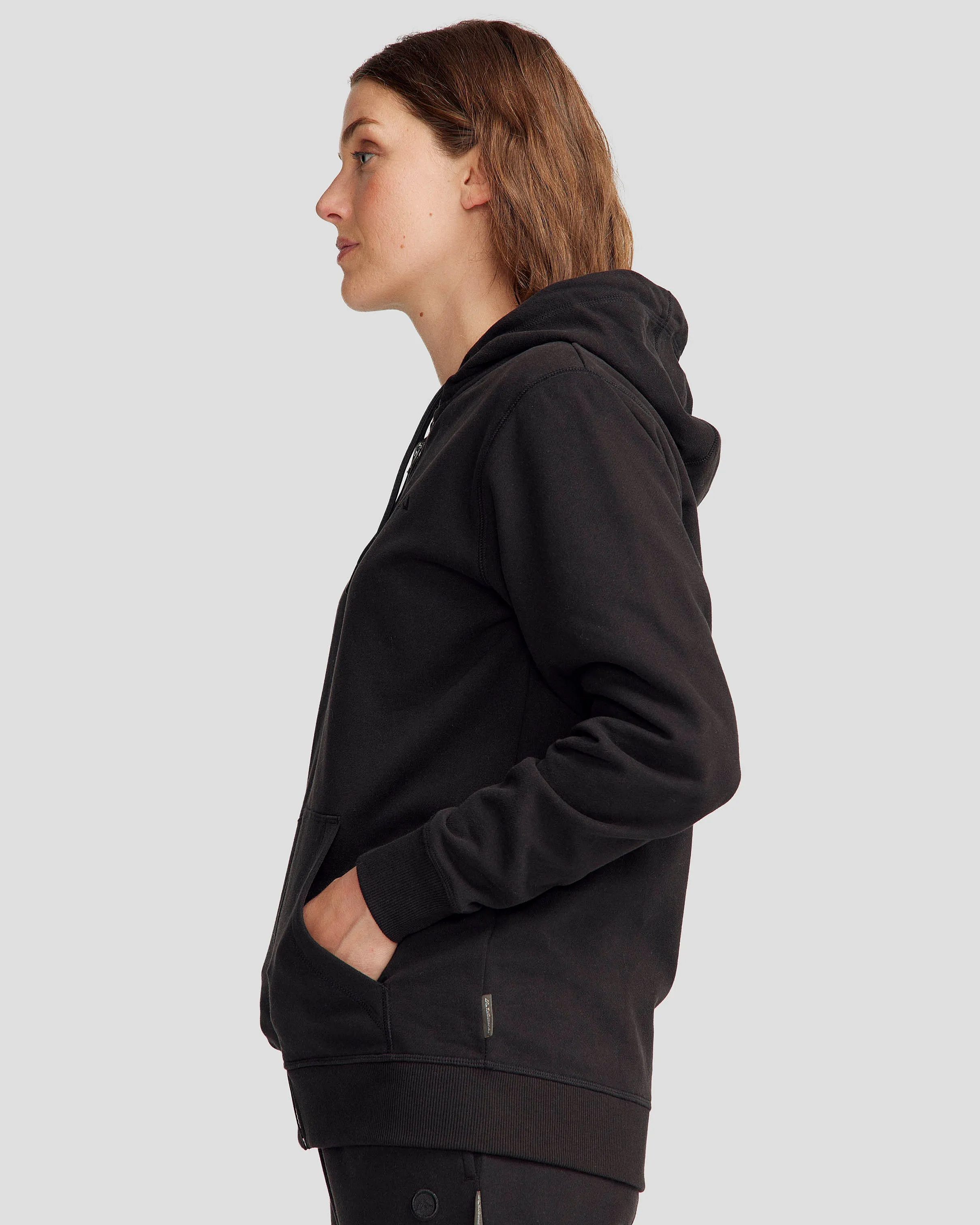 Women's Full-Zip Hoodie - Black Stingray