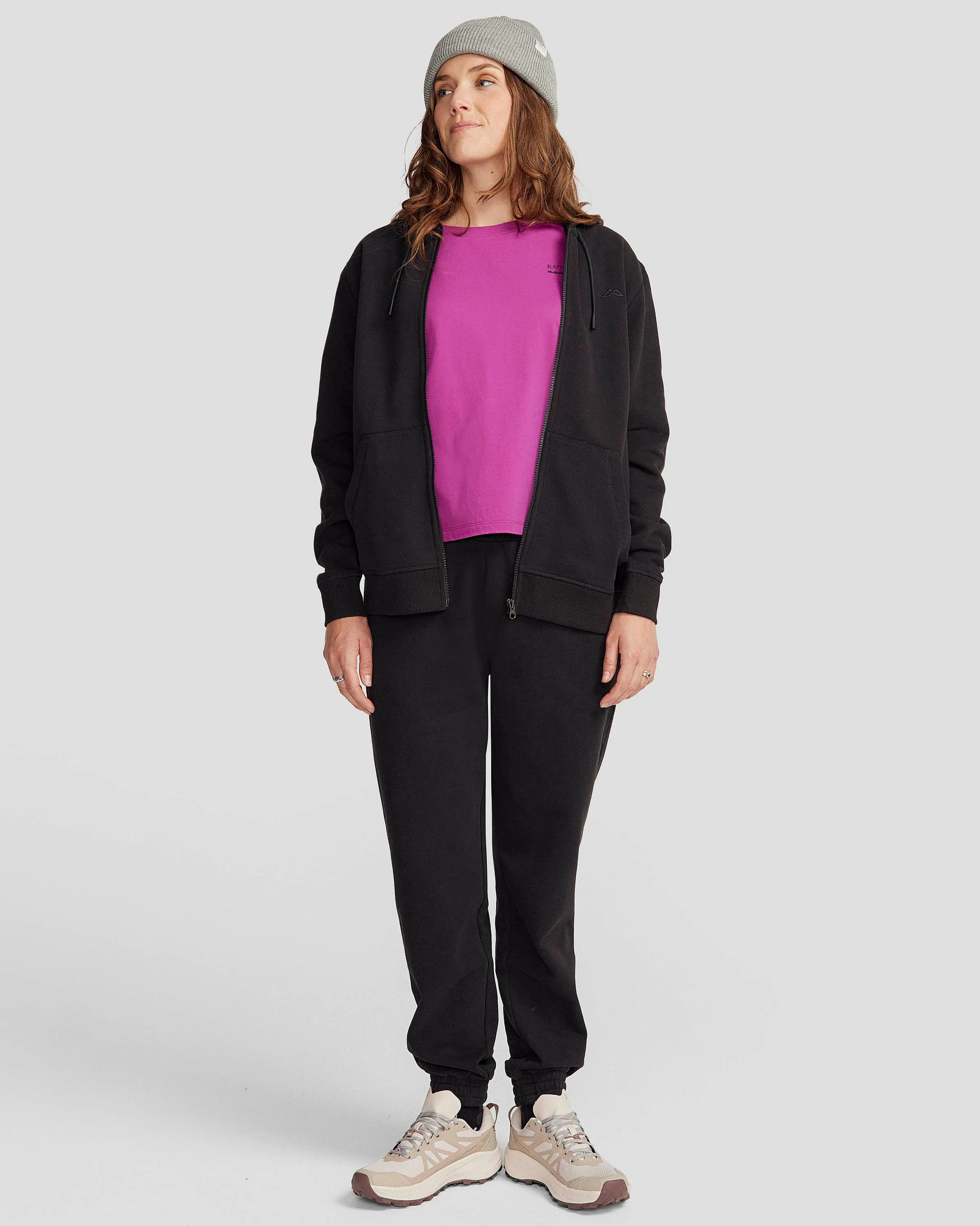 Women's Full-Zip Hoodie - Black Stingray