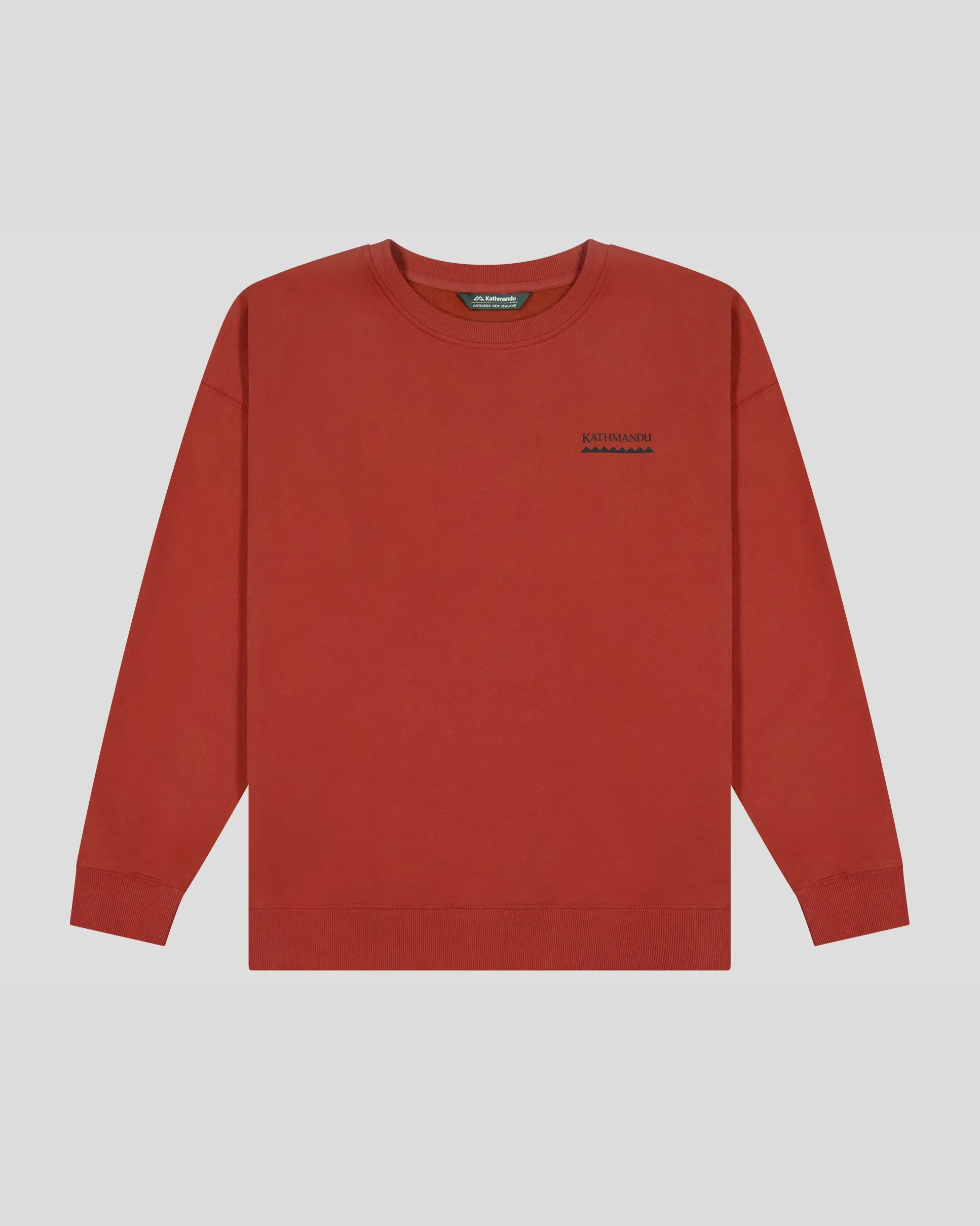 Women's Heritage Logo Slouchy Brushed Crew - Redwood