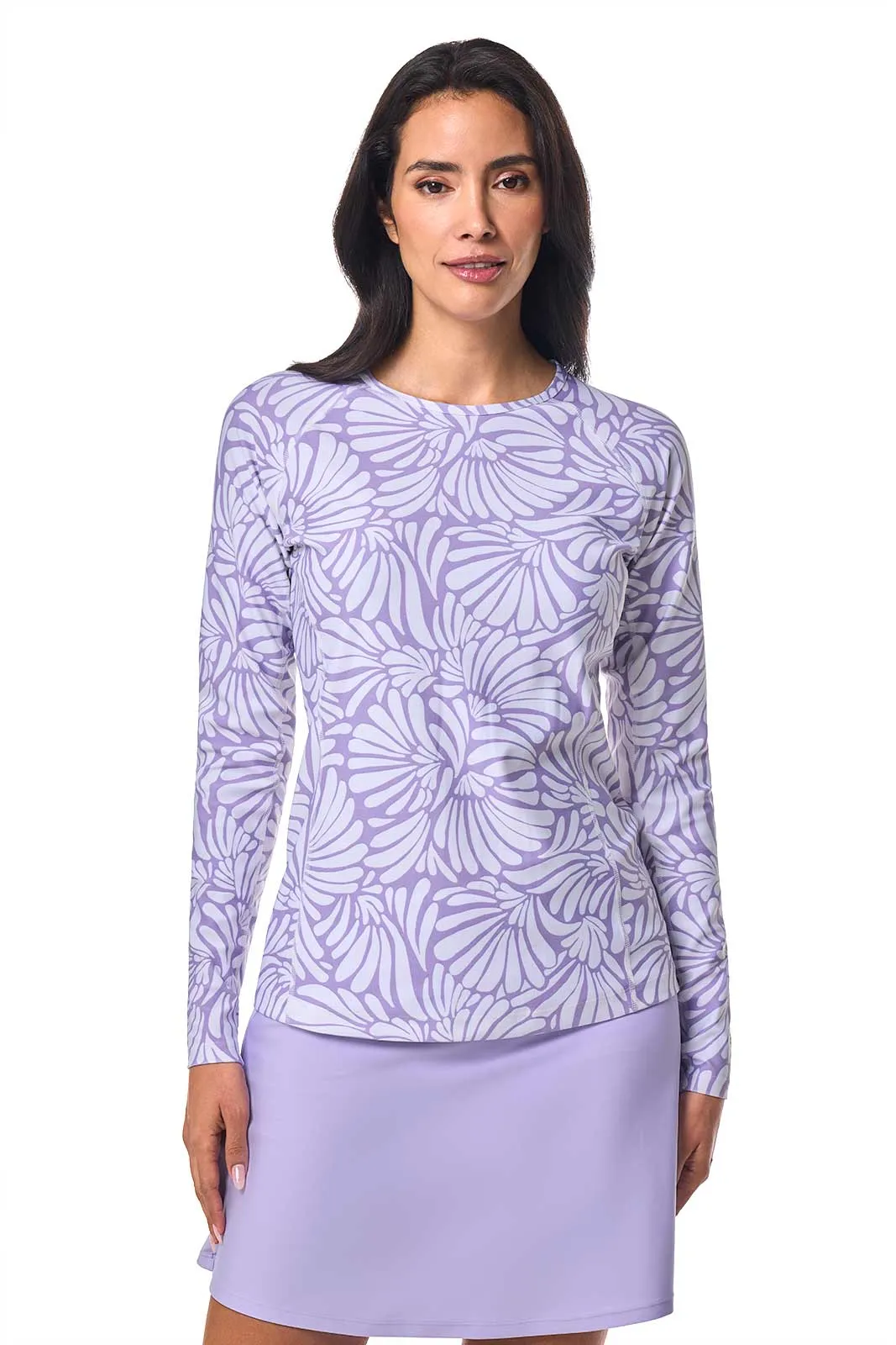 Women's Hightide Long Sleeve Swim Shirt | Lavendula Sea Fan