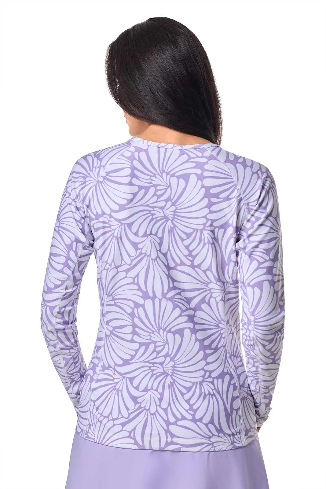 Women's Hightide Long Sleeve Swim Shirt | Lavendula Sea Fan