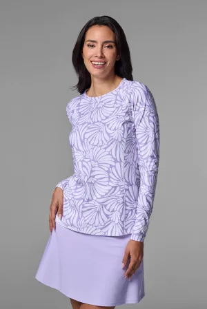 Women's Hightide Long Sleeve Swim Shirt | Lavendula Sea Fan