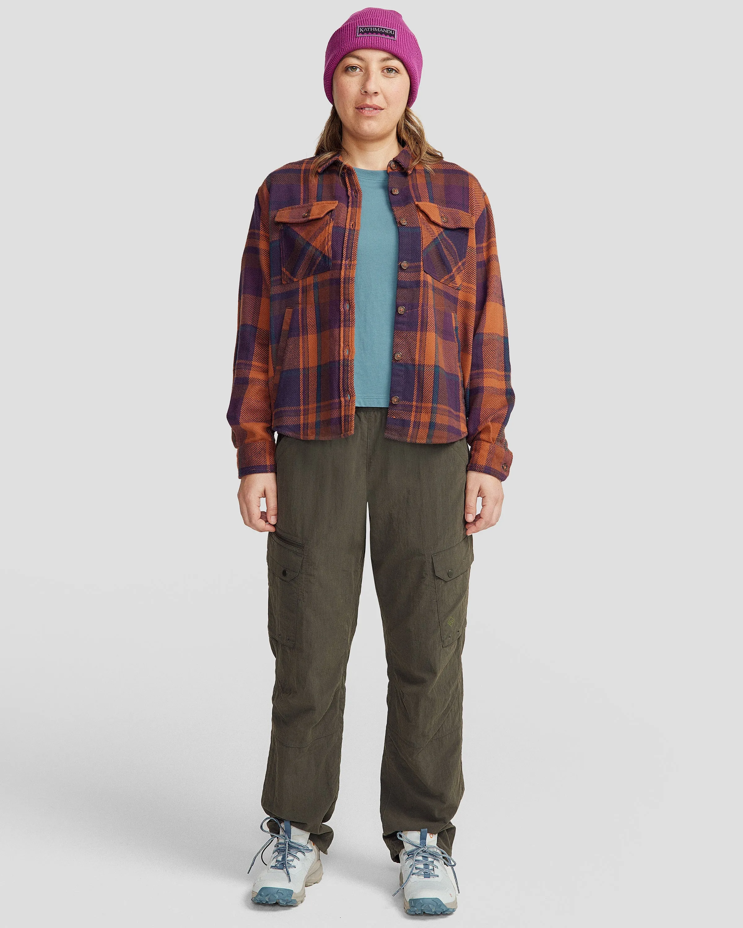 Women’s Huntly Long Sleeve Shirt - Cabin Plaid Woodsy