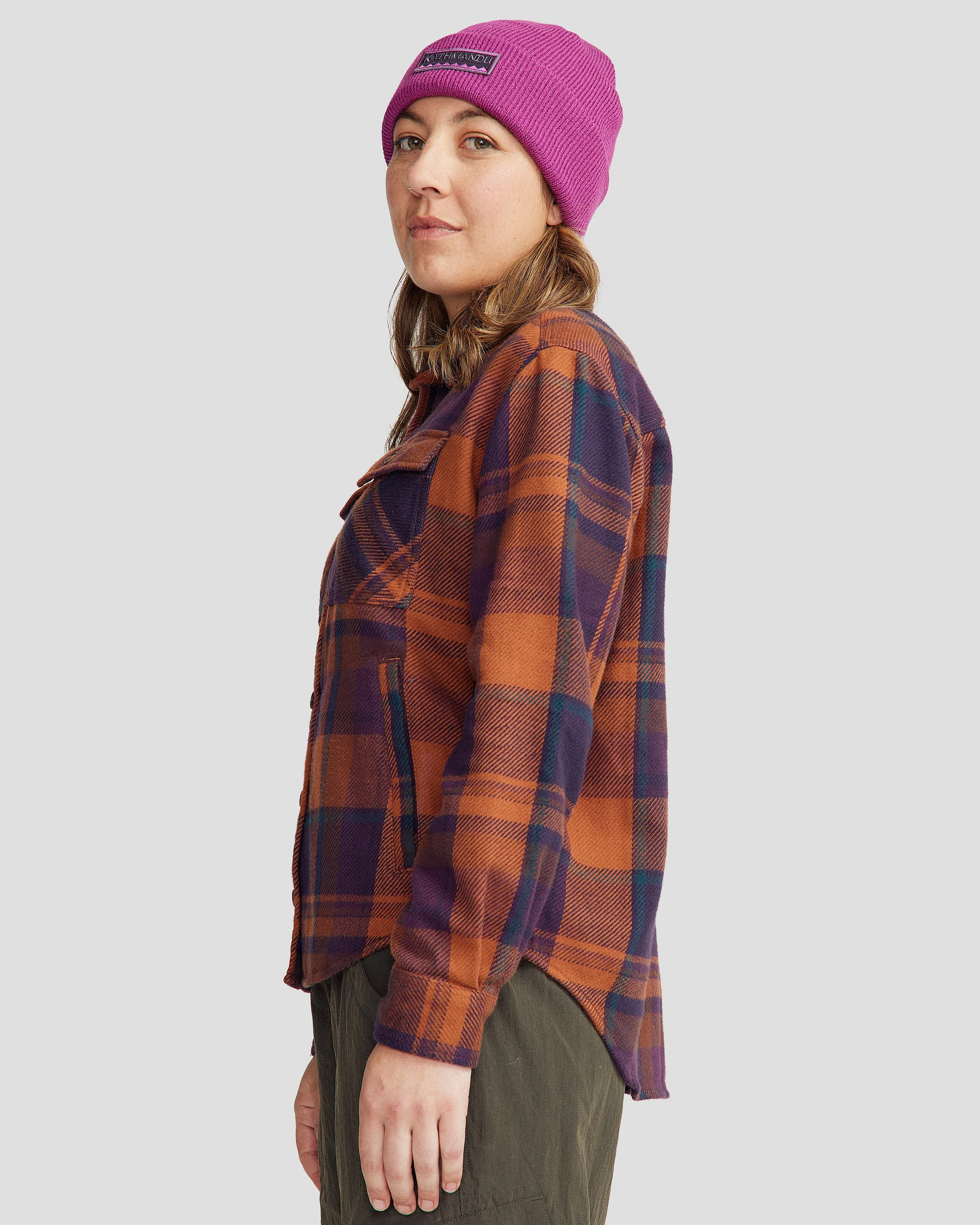 Women’s Huntly Long Sleeve Shirt - Cabin Plaid Woodsy