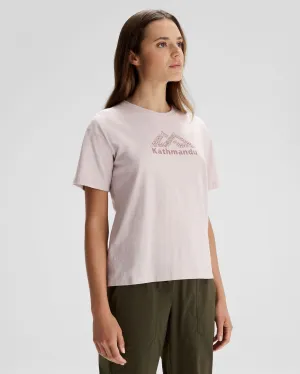 Women's Kathmandu Logo x Simon Beck Organic Cotton T-shirt - Dove