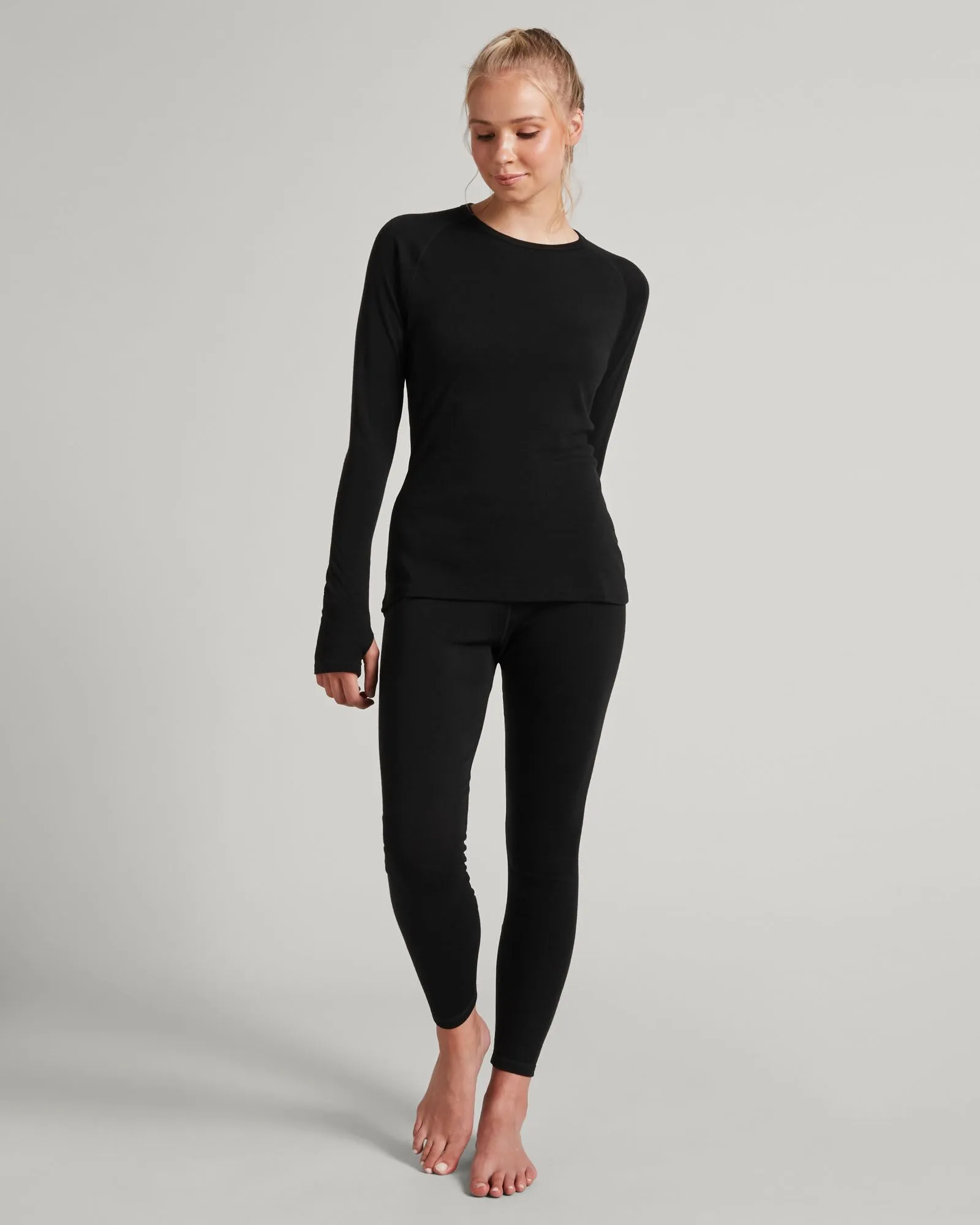 Women's KMDMerino Baselayer Long Sleeve Top - Black