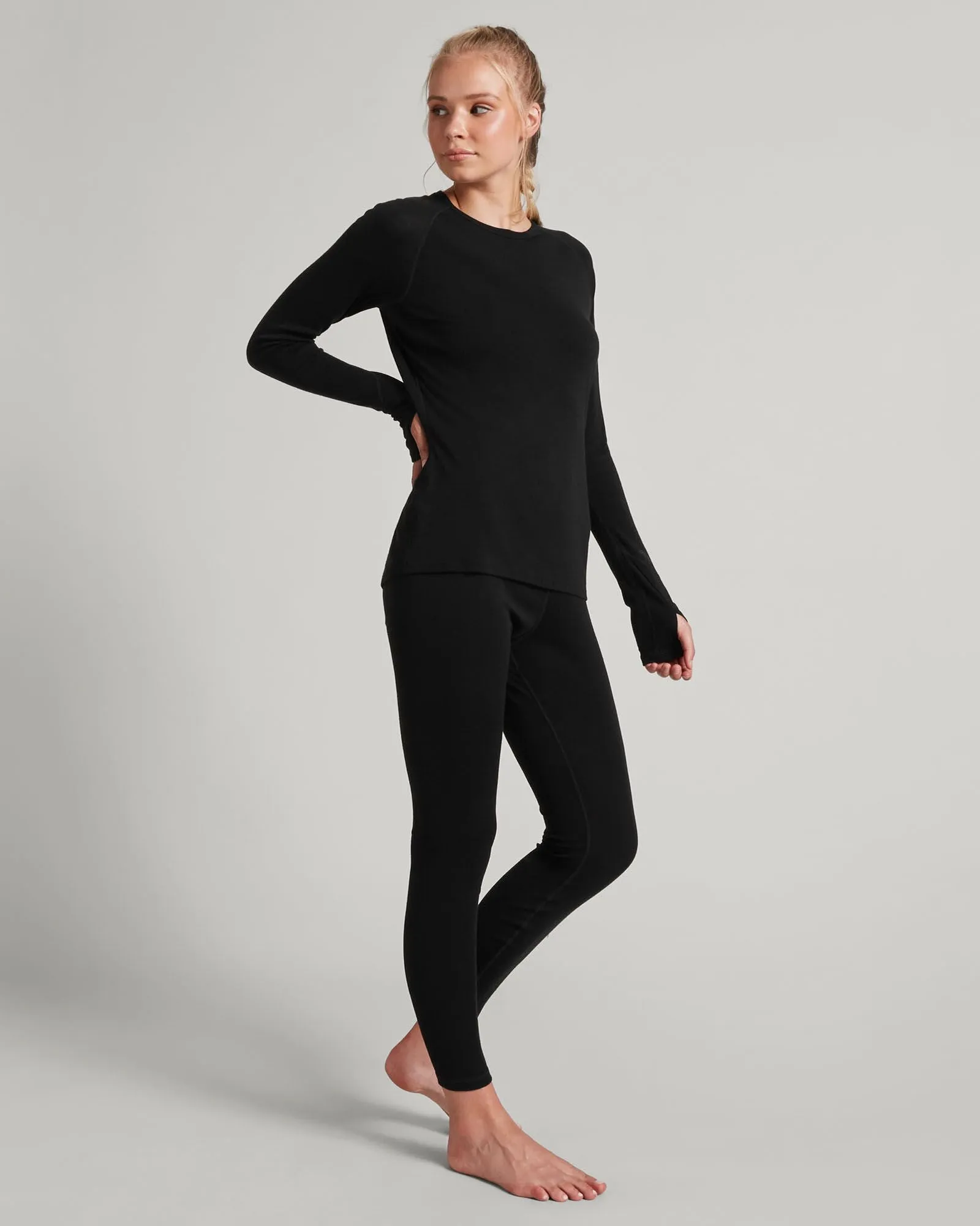 Women's KMDMerino Baselayer Long Sleeve Top - Black