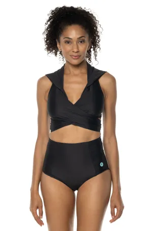 Women's Little Havana Hooded Wrap Top | Black