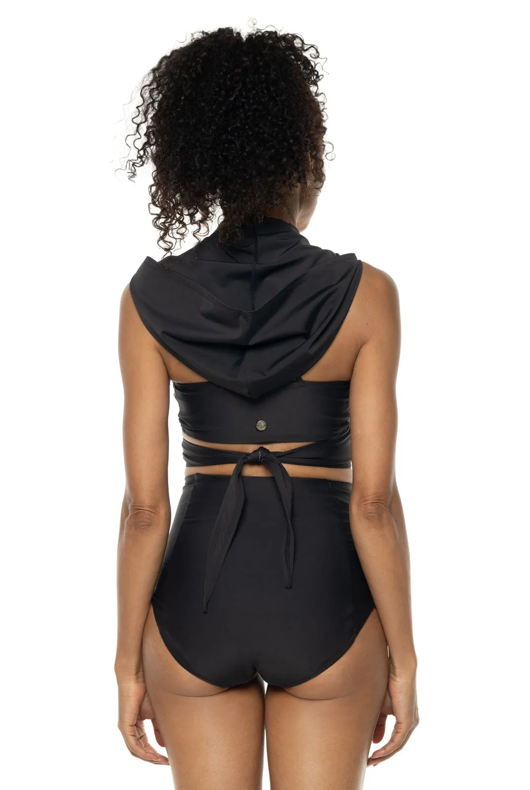 Women's Little Havana Hooded Wrap Top | Black