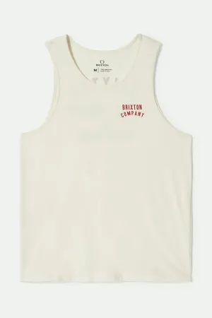 Woodburn Tank Top - Off White/Crimson