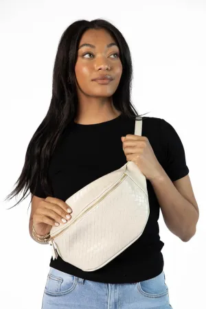 Woven Off White Belt Bag FINAL SALE