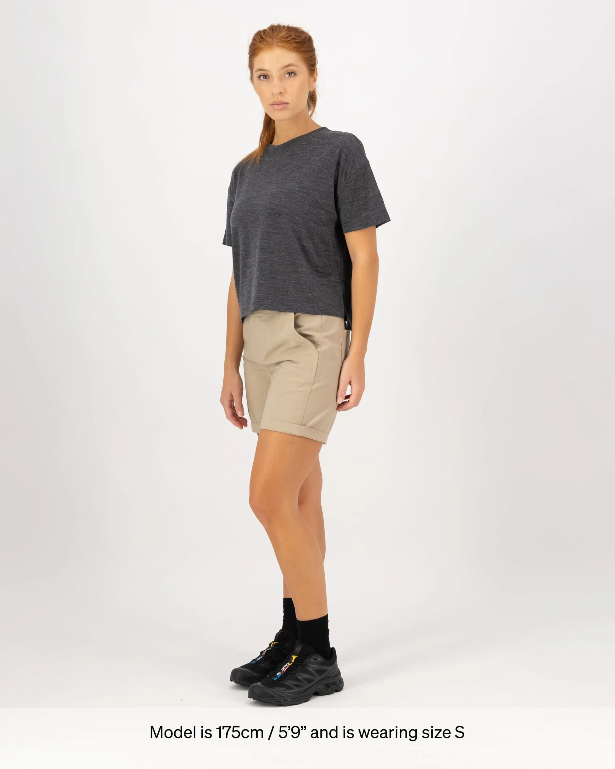 Zephyr Merino Tencel™ Boxy T-Shirt - Smoke