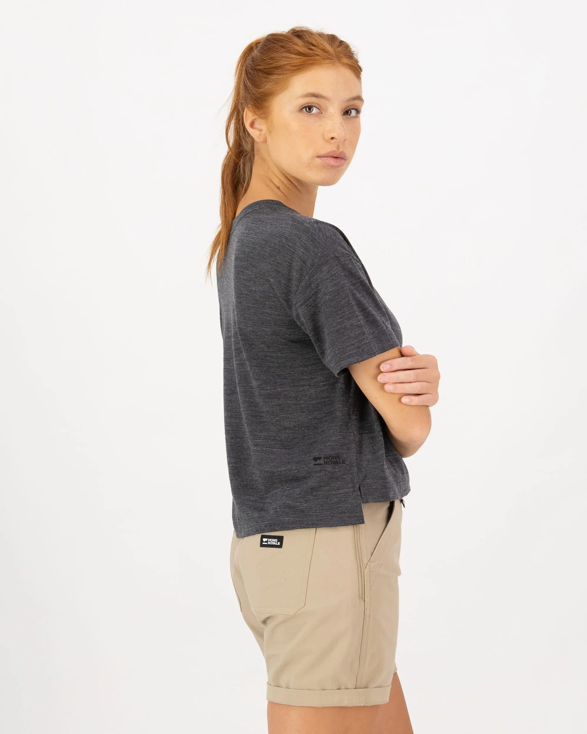 Zephyr Merino Tencel™ Boxy T-Shirt - Smoke