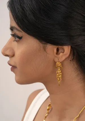 Zoya Gold Tone Silver Earrings