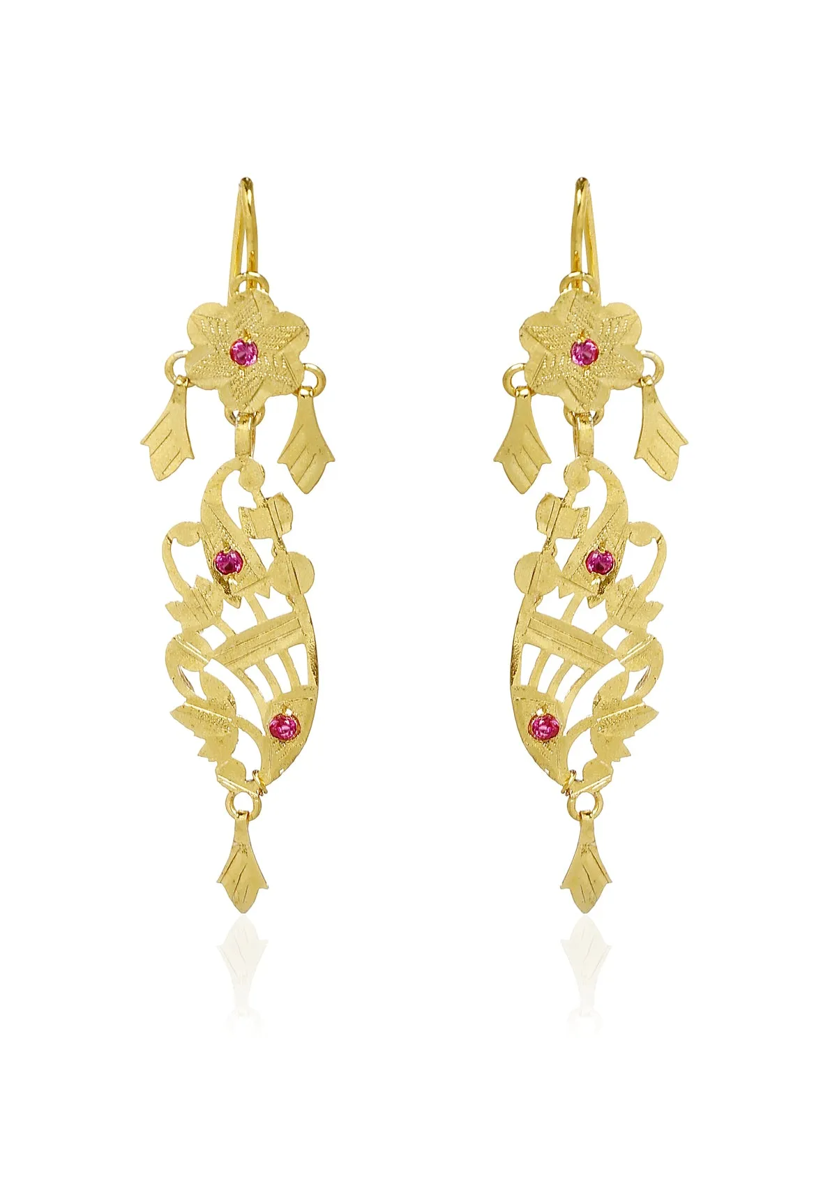 Zoya Gold Tone Silver Earrings
