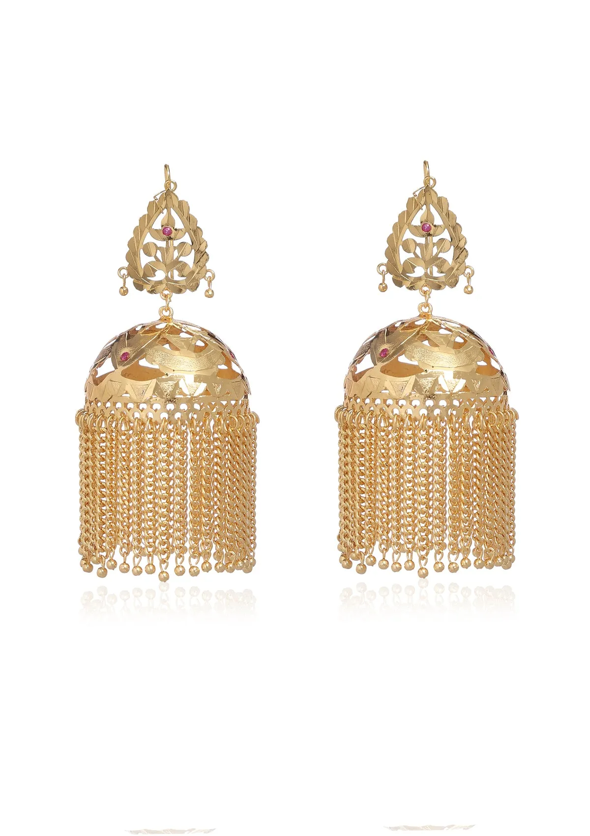 Zoye Handmade Gold tone Silver Earrings