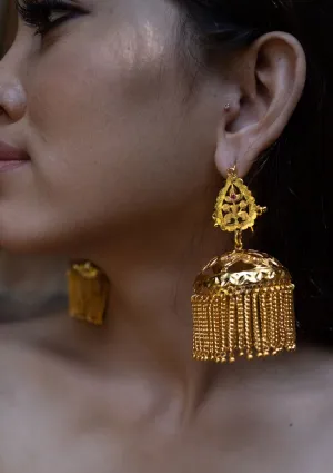 Zoye Handmade Gold tone Silver Earrings